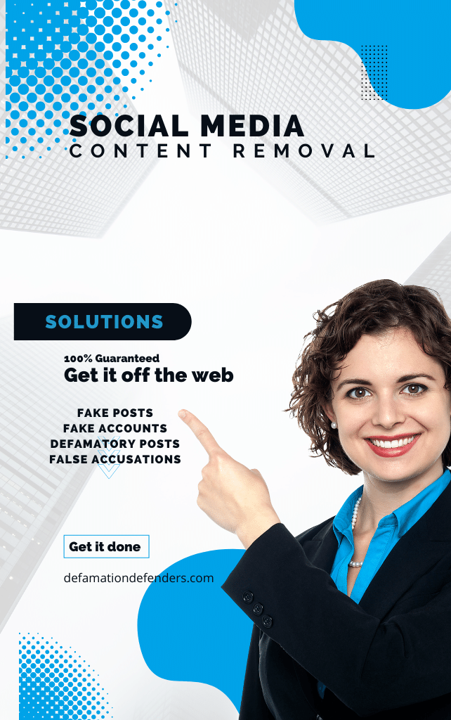 Remove Negative Content from Social Media - Information Removal Services | DefamationDefenders.com