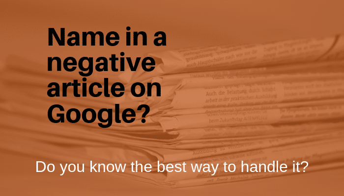 How to Remove Name from Online Article