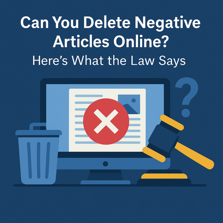 delete negative articles online