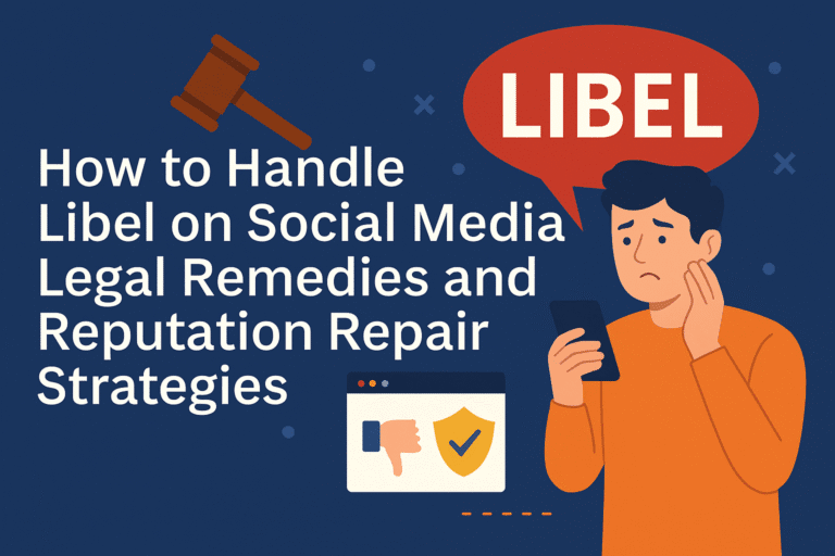 How to Handle Libel on Social Media: Legal Remedies & Reputation Strategies