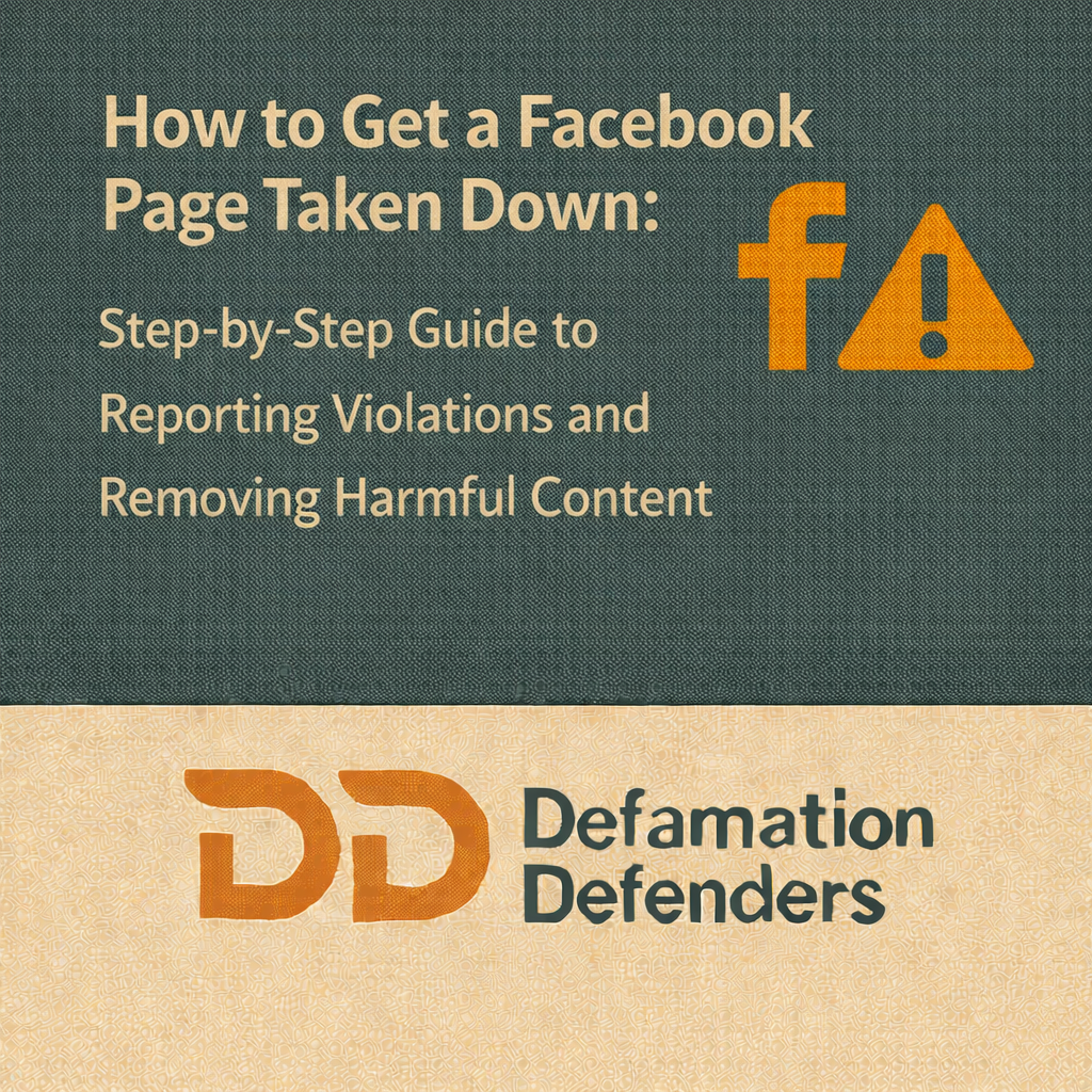 get a facebook page taken down