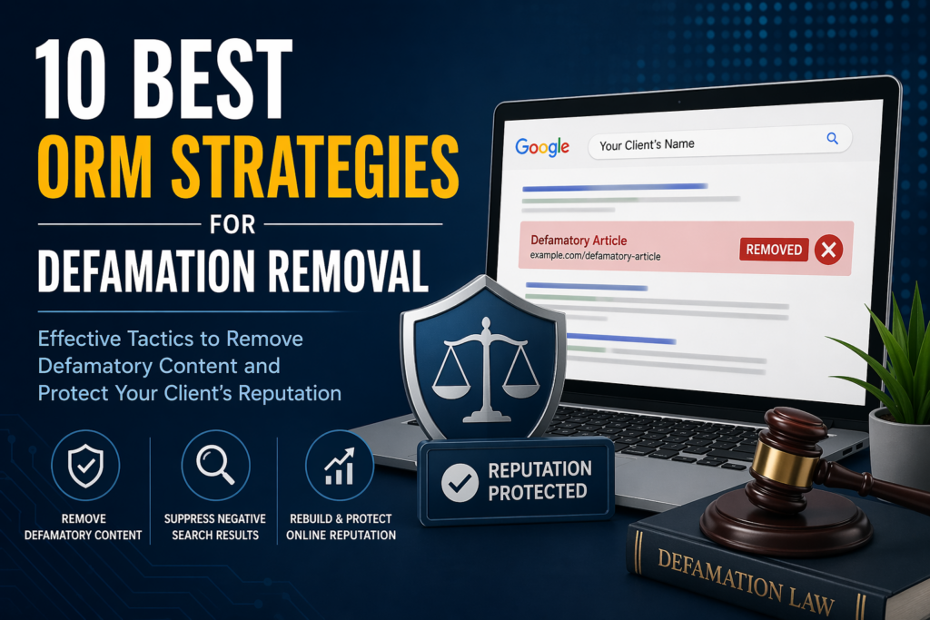 10 Best ORM Strategies for Defamation Removal