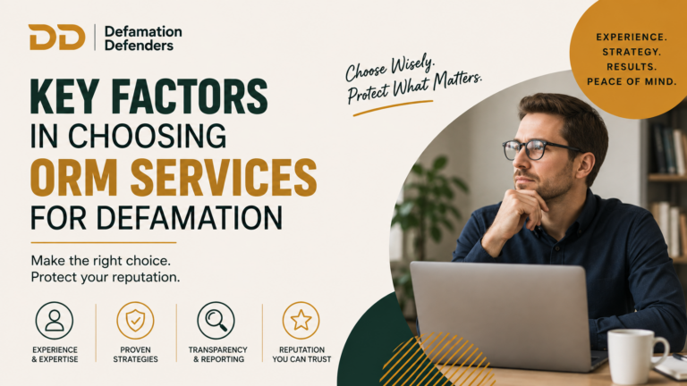 ORM services for defamation