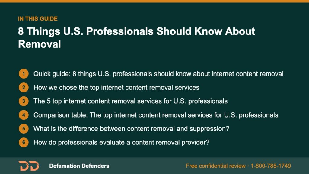 What this guide covers: Quick guide: 8 things U.S. professionals should know about internet content removal, How we chose the top internet content rem