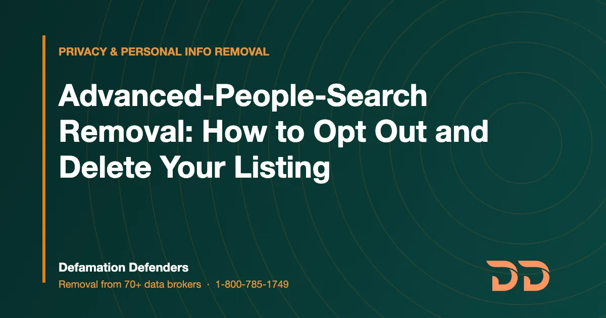 Advanced-People-Search removal guide featured image from Defamation Defenders