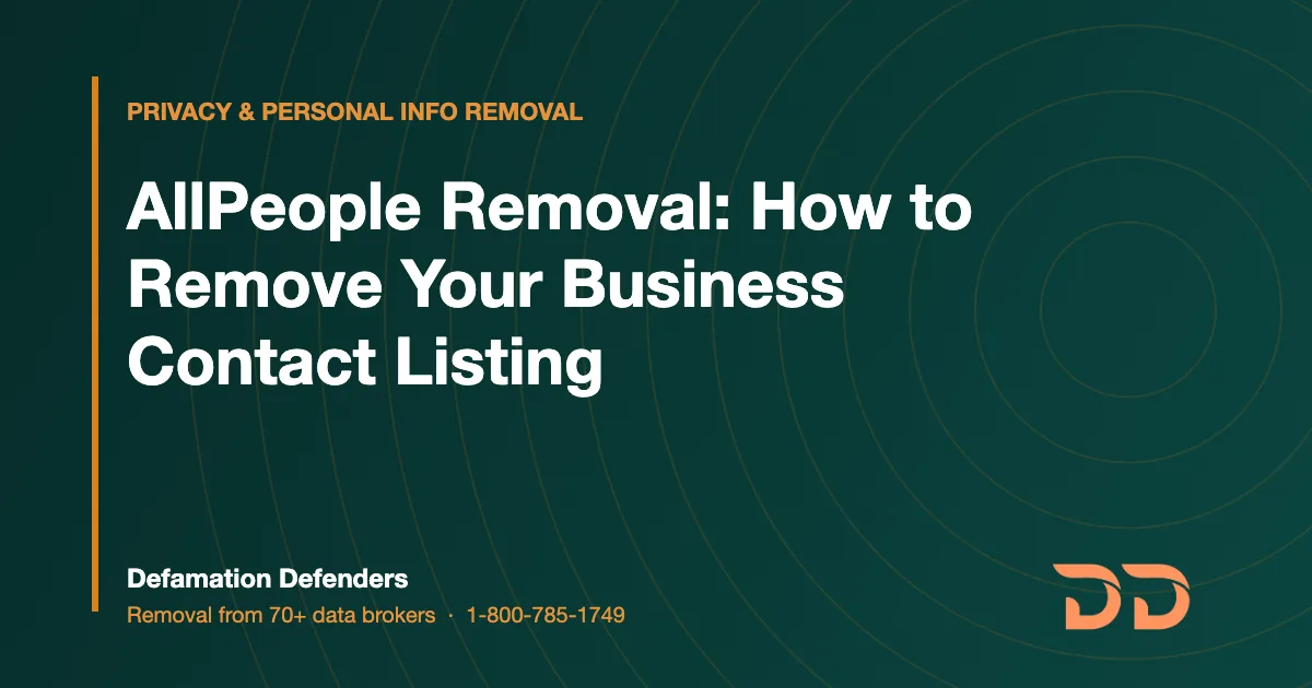 AllPeople removal guide featured image from Defamation Defenders