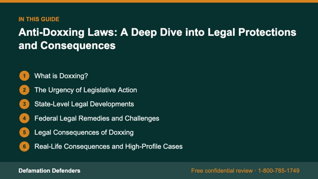 What this guide covers: What is Doxxing?, The Urgency of Legislative Action, State-Level Legal Developments