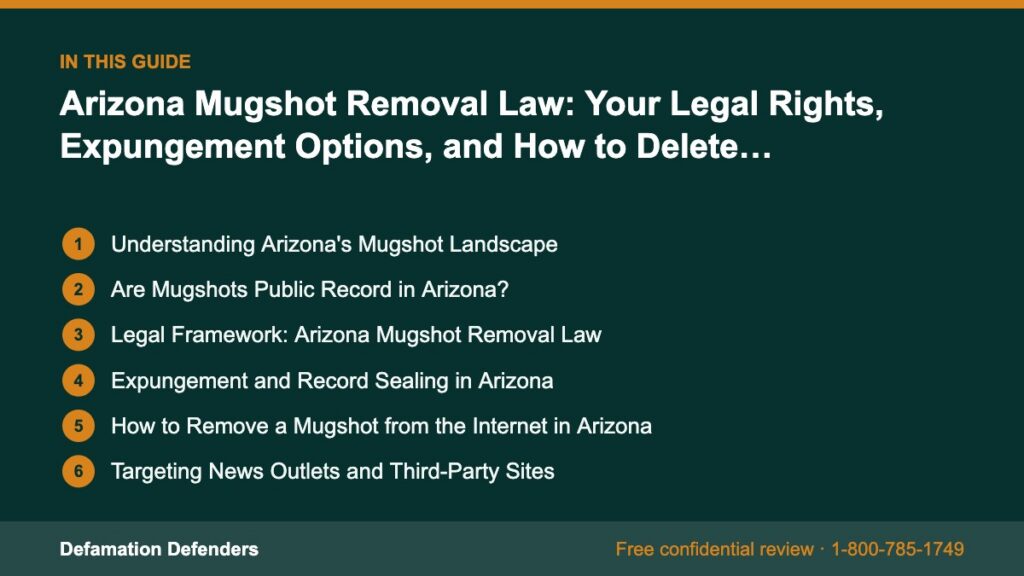 What this guide covers: Understanding Arizona's Mugshot Landscape, Are Mugshots Public Record in Arizona?, Legal Framework: Arizona Mugshot Removal La