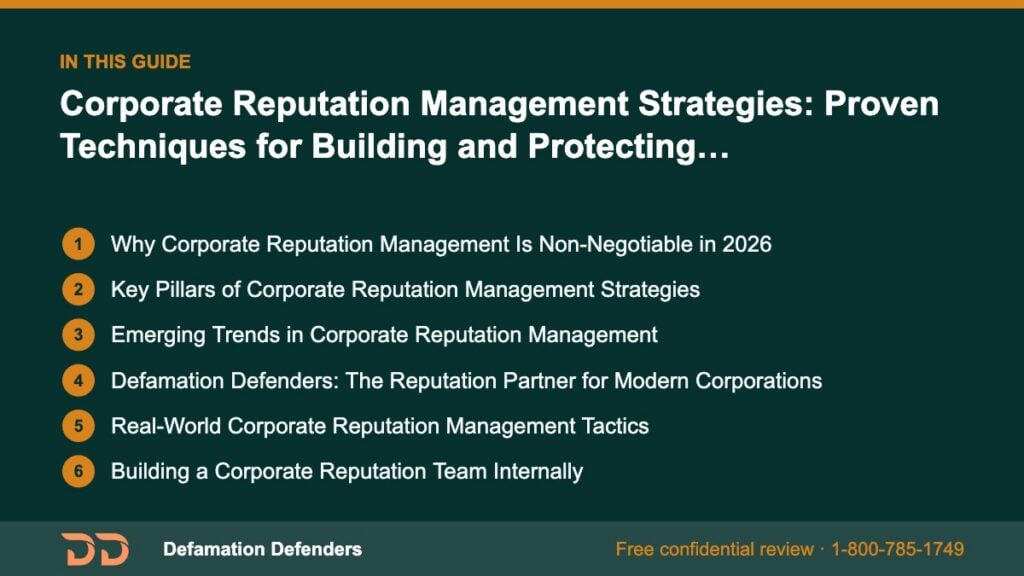 What this guide covers: Why Corporate Reputation Management Is Non-Negotiable in 
2026, Key Pillars of Corporate Reputation Manageme