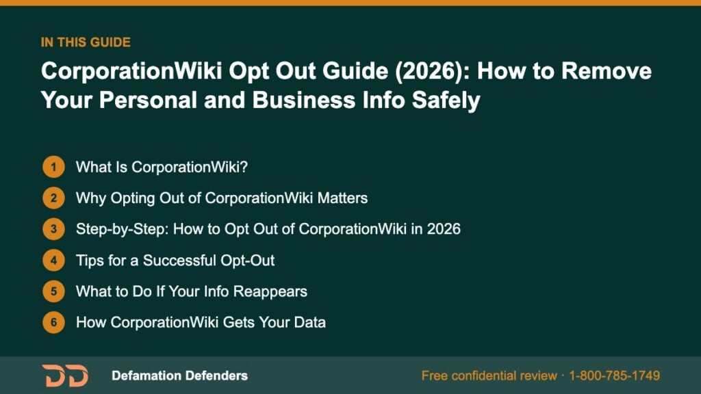 What this guide covers: What Is CorporationWiki?, Why Opting Out of CorporationWiki Matters, Step-by-Step: How to Opt Out of CorporationWiki in 2026