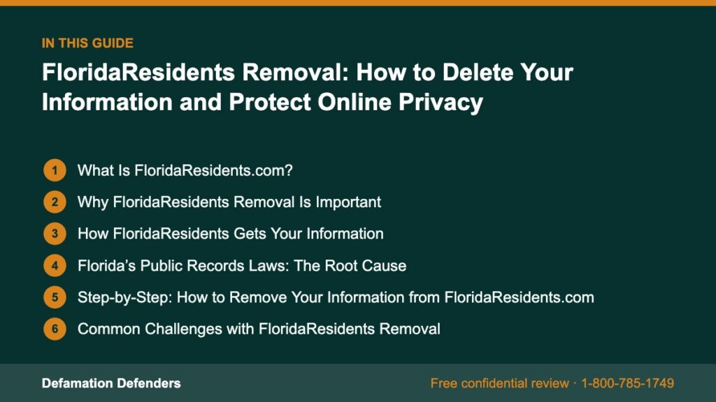 What this guide covers: What Is FloridaResidents.com?, Why FloridaResidents Removal Is Important, How FloridaResidents Gets Your Information