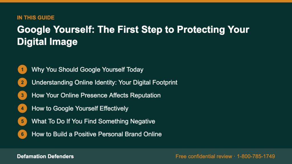 What this guide covers: Why You Should Google Yourself Today, Understanding Online Identity: Your Digital Footprint, How Your Online Presence Affects 