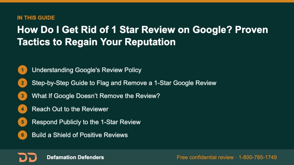 What this guide covers: Understanding Google's Review Policy, Step-by-Step Guide to Flag and Remove a 1-Star Google Review, What If Google Doesn’t Rem