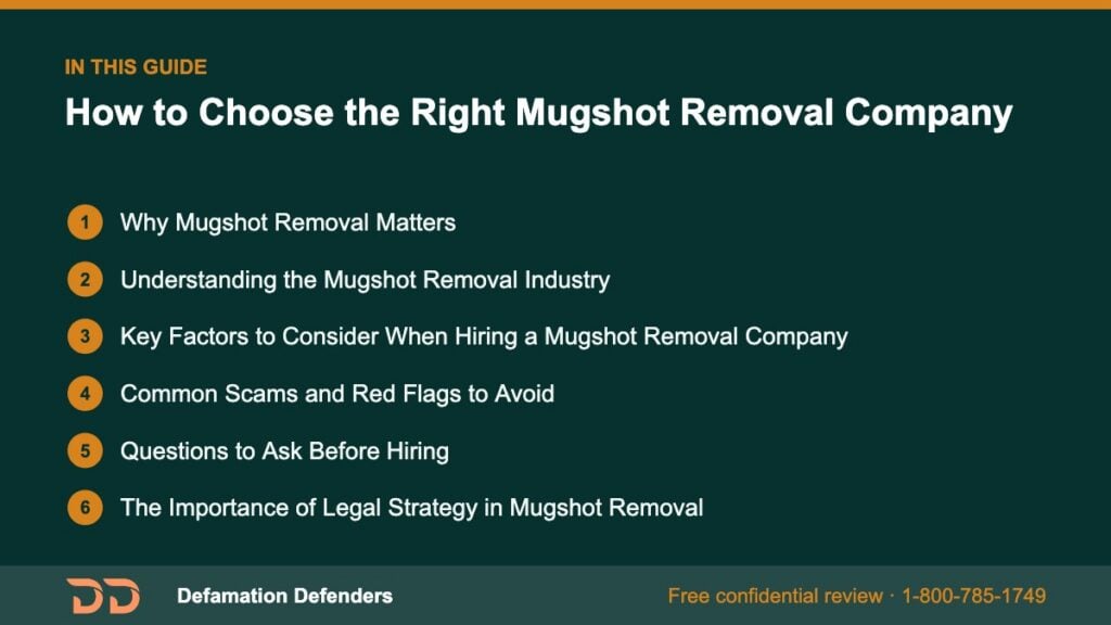 What this guide covers: Why Mugshot Removal Matters, Understanding the Mugshot Removal Industry, Key Factors to Consider When Hiring a Mugshot Removal