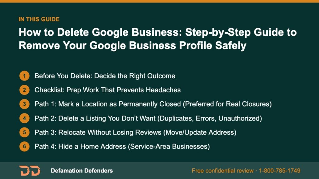 What this guide covers: Before You Delete: Decide the Right Outcome, Checklist: Prep Work That Prevents Headaches, Path 1: Mark a Location as Permanen