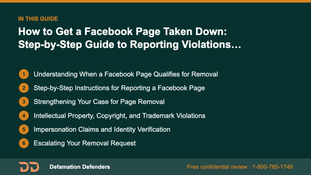 What this guide covers: Understanding When a Facebook Page Qualifies for Removal, Step-by-Step Instructions for Reporting a Facebook Page, Strengtheni