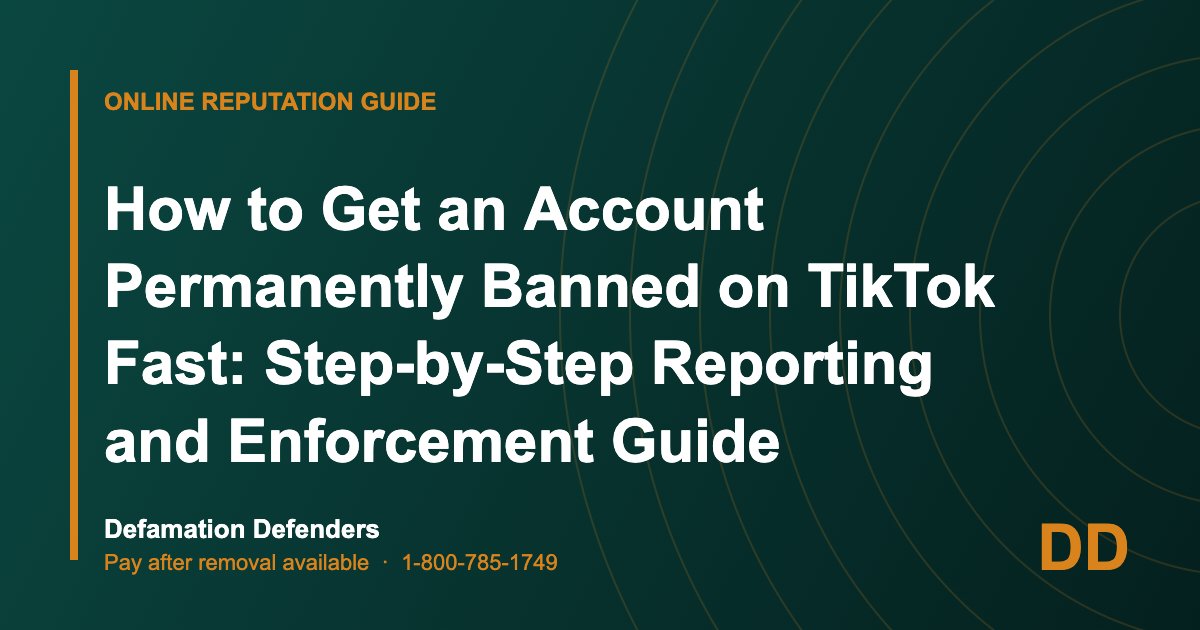 How to Get an Account Permanently Banned on TikTok Fast: Step-by-Step Reporting and Enforcement Guide