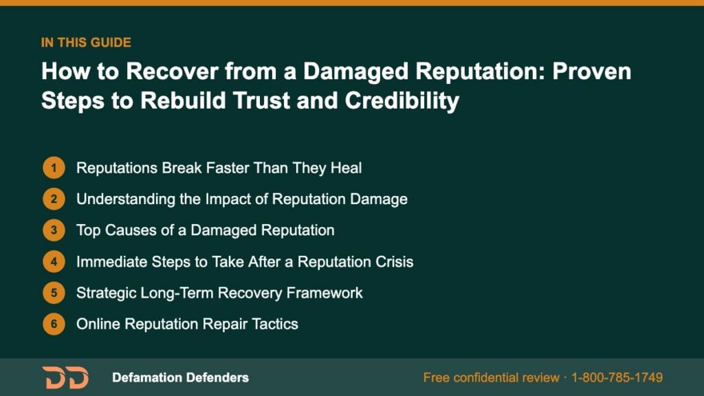 What this guide covers: Reputations Break Faster Than They Heal, Understanding the Impact of Reputation Damage, Top Causes of a Damaged Reputation