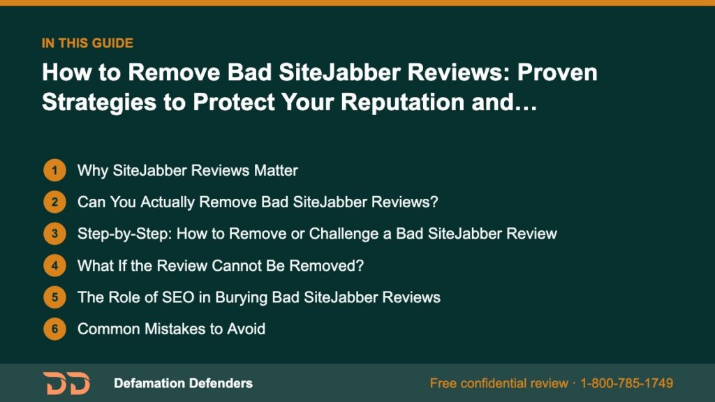 What this guide covers: Why SiteJabber Reviews Matter, Can You Actually Remove Bad SiteJabber Reviews?, Step-by-Step: How to Remove or Challenge a Bad