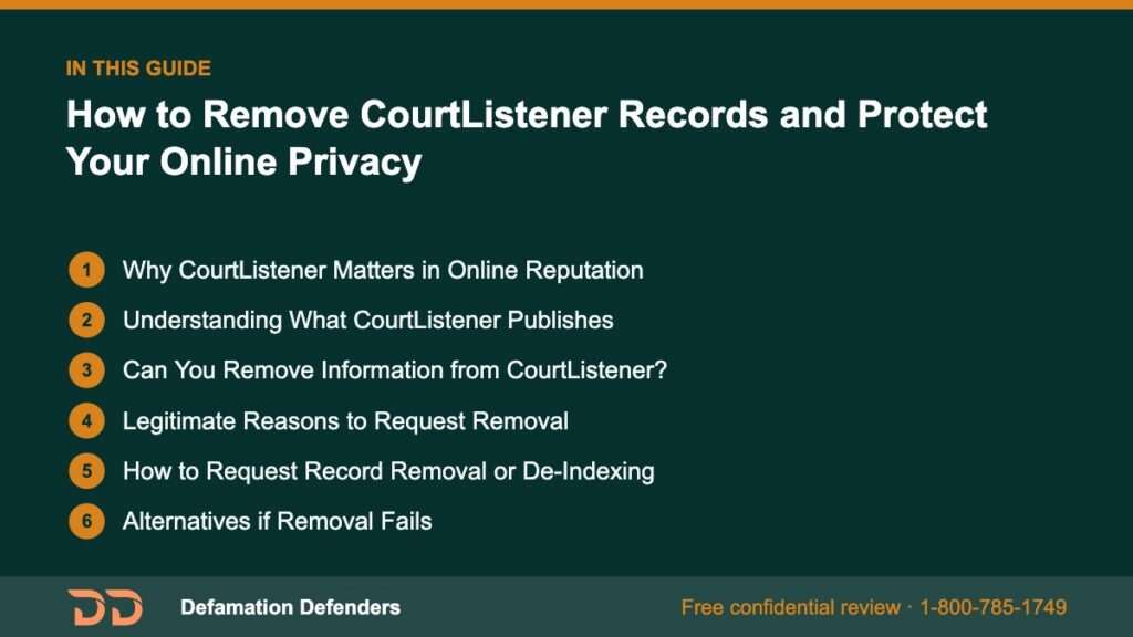 What this guide covers: Why CourtListener Matters in Online Reputation, Understanding What CourtListener Publishes, Can You Remove Information from Co