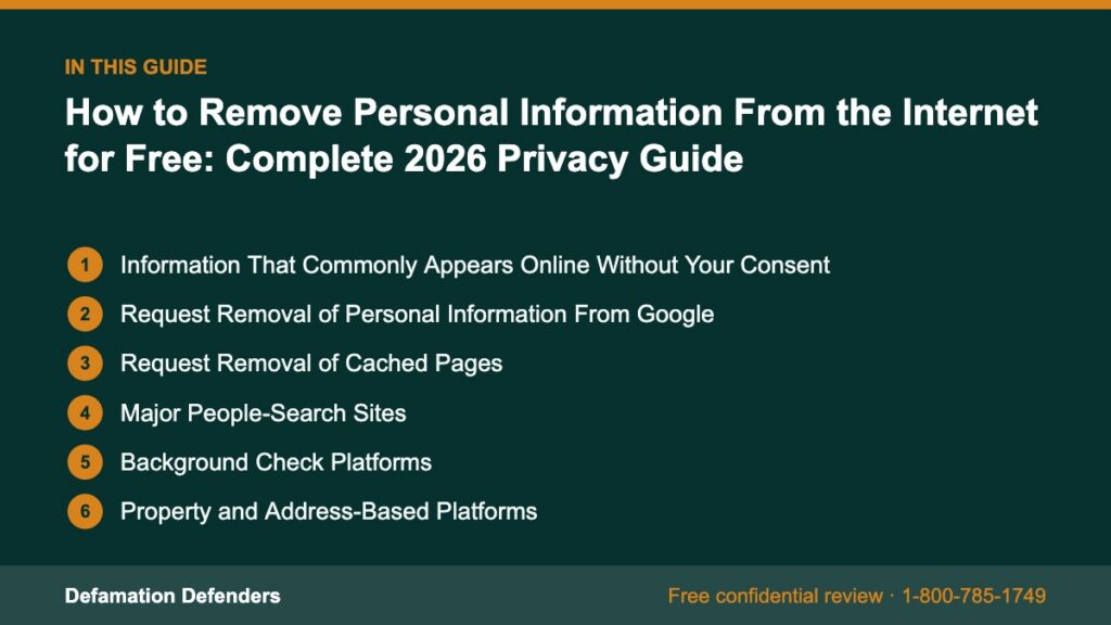 What this guide covers: Information That Commonly Appears Online Without Your Consent, Request Removal of Personal Information From Google, Request Re