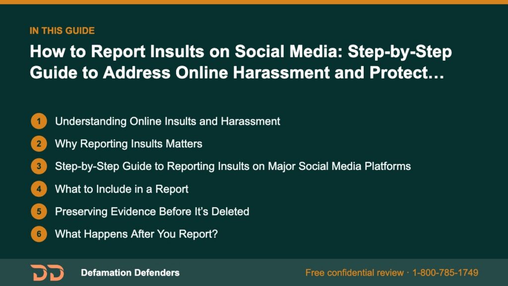 What this guide covers: Understanding Online Insults and Harassment, Why Reporting Insults Matters, Step-by-Step Guide to Reporting Insults on Major S