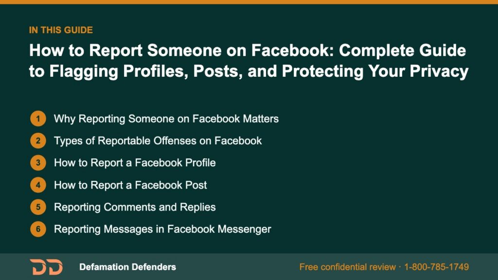 What this guide covers: Why Reporting Someone on Facebook Matters, Types of Reportable Offenses on Facebook, How to Report a Facebook Profile