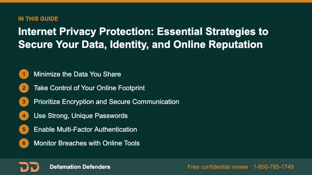 What this guide covers: Minimize the Data You Share, Take Control of Your Online Footprint, Prioritize Encryption and Secure Communication