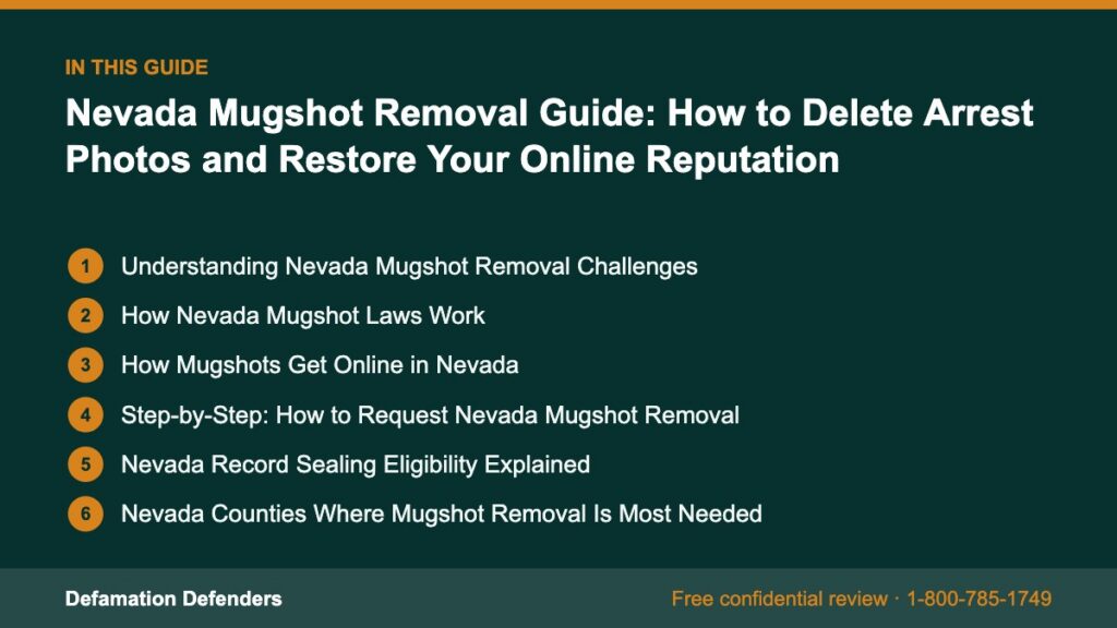 What this guide covers: Understanding Nevada Mugshot Removal Challenges, How Nevada Mugshot Laws Work, How Mugshots Get Online in Nevada