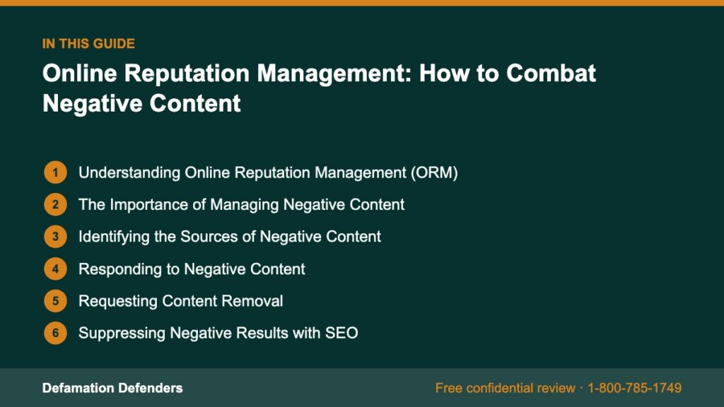 What this guide covers: Understanding Online Reputation Management (ORM), The Importance of Managing Negative Content, Identifying the Sources of Nega
