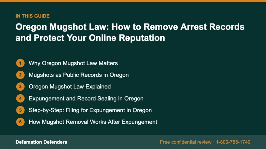 What this guide covers: Why Oregon Mugshot Law Matters, Mugshots as Public Records in Oregon, Oregon Mugshot Law Explained
