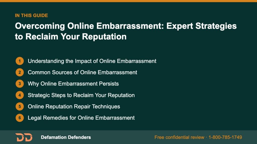 What this guide covers: Understanding the Impact of Online Embarrassment, Common Sources of Online Embarrassment, Why Online Embarrassment Persists