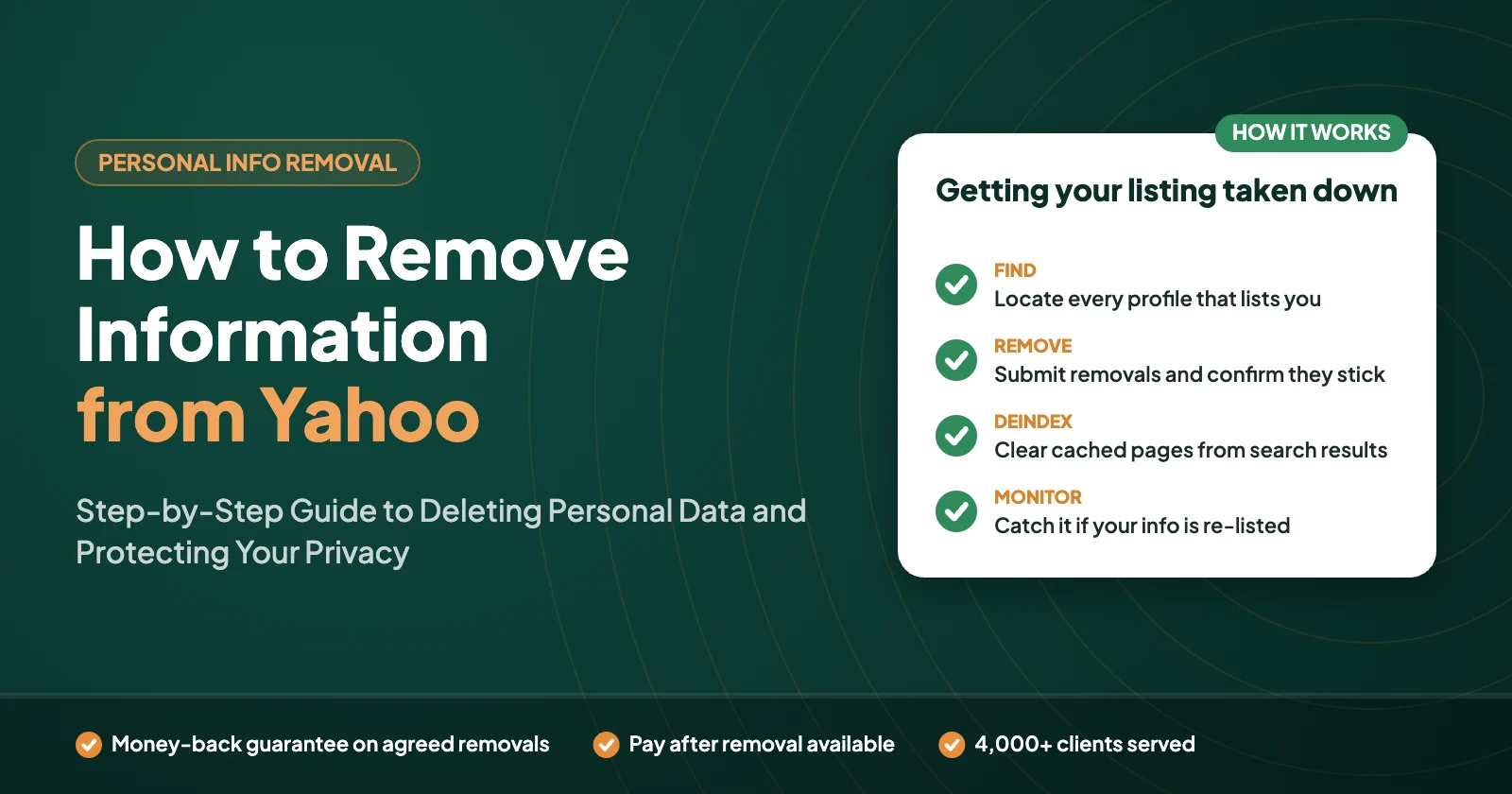 How to Remove Information from Yahoo: Step-by-Step Guide to Deleting Personal Data and Protecting Your Privacy – Defamation Defenders guide graphic