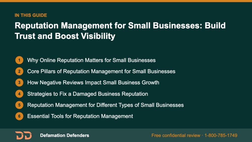What this guide covers: Why Online Reputation Matters for Small Businesses, Core Pillars of Reputation Management for Small Businesses, How Negative R