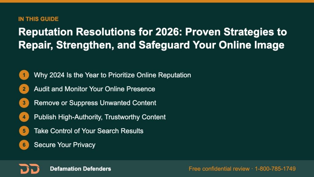 What this guide covers: Why This Is the Year to Prioritize Online Reputation, Audit and Monitor Your Online Presence, Remove or Suppress Unwanted Cont